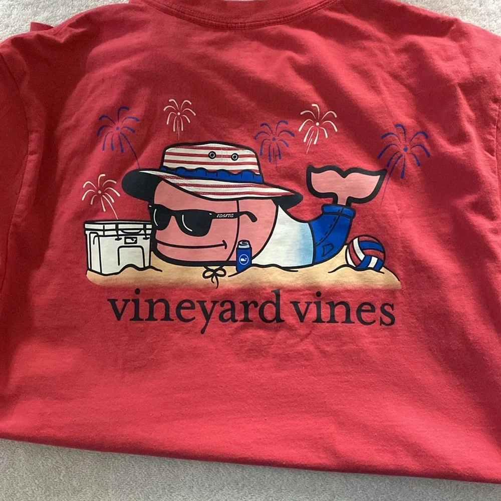 Vineyard Vines Red Short Sleeve Tee - Picture 3 of 7